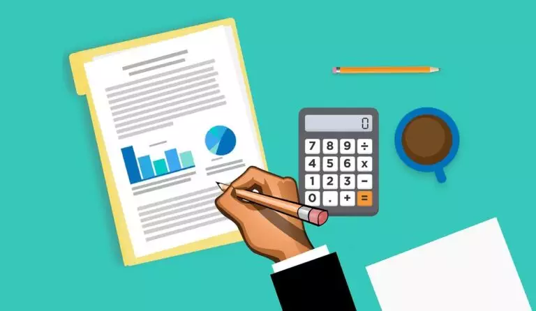 Tax accountant calculating Tax